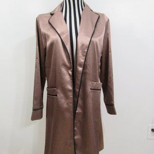 Chloah Metallic Pink Open Front Robe Size M